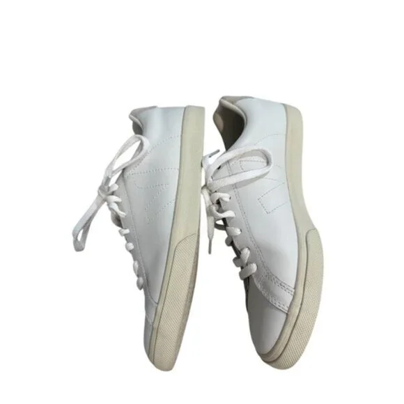 EUC VEJA Esplar Women's White Leather Sneakers Size 9 - Picture 6 of 10